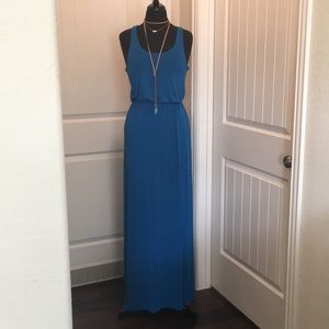 LUSH blue maxi dress with racerback